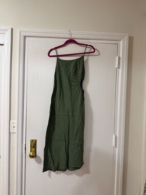 Zara Linen keyhole midi dress